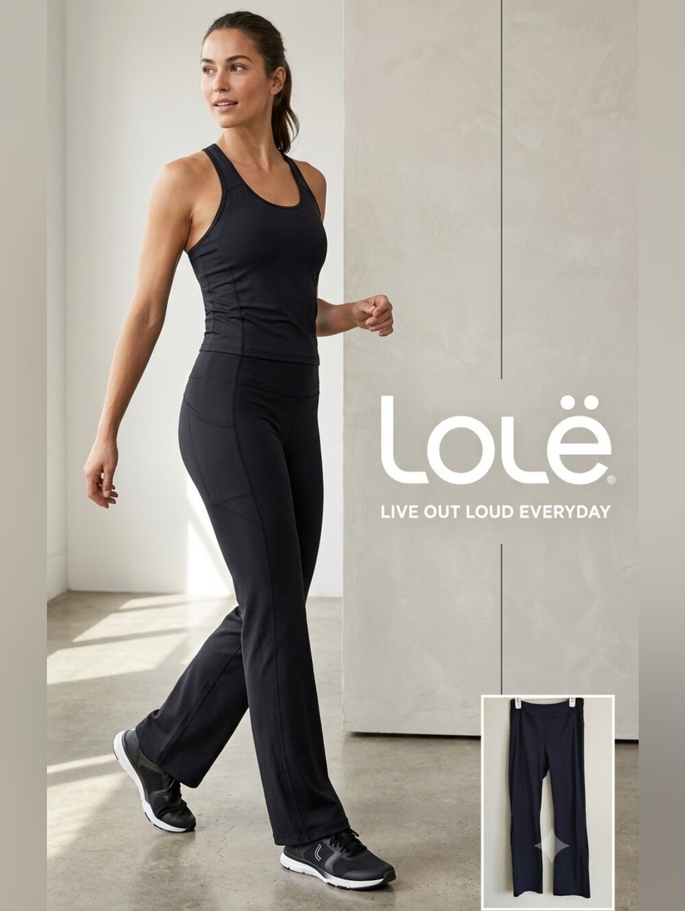 Lole Black Flared Active Yoga Pants